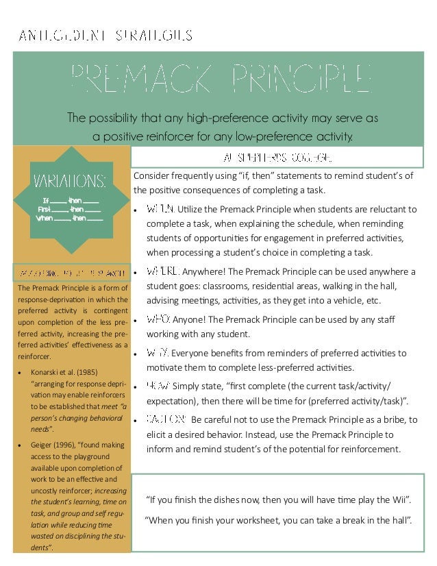 Premack Principle