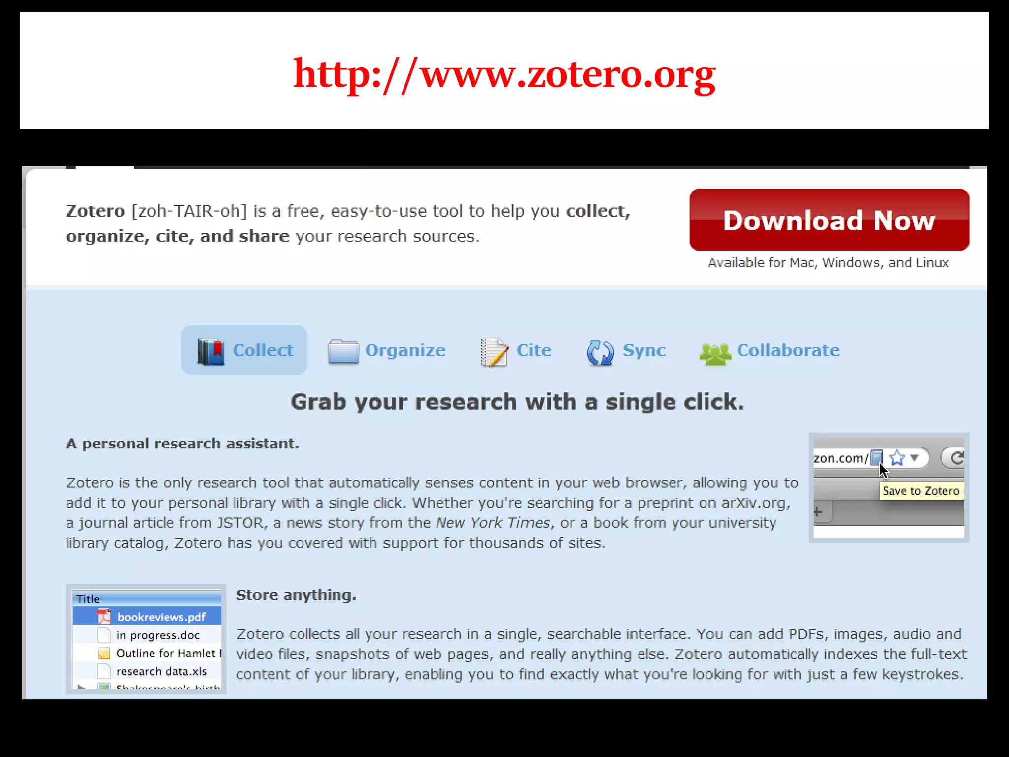 http://www.zotero.org
 