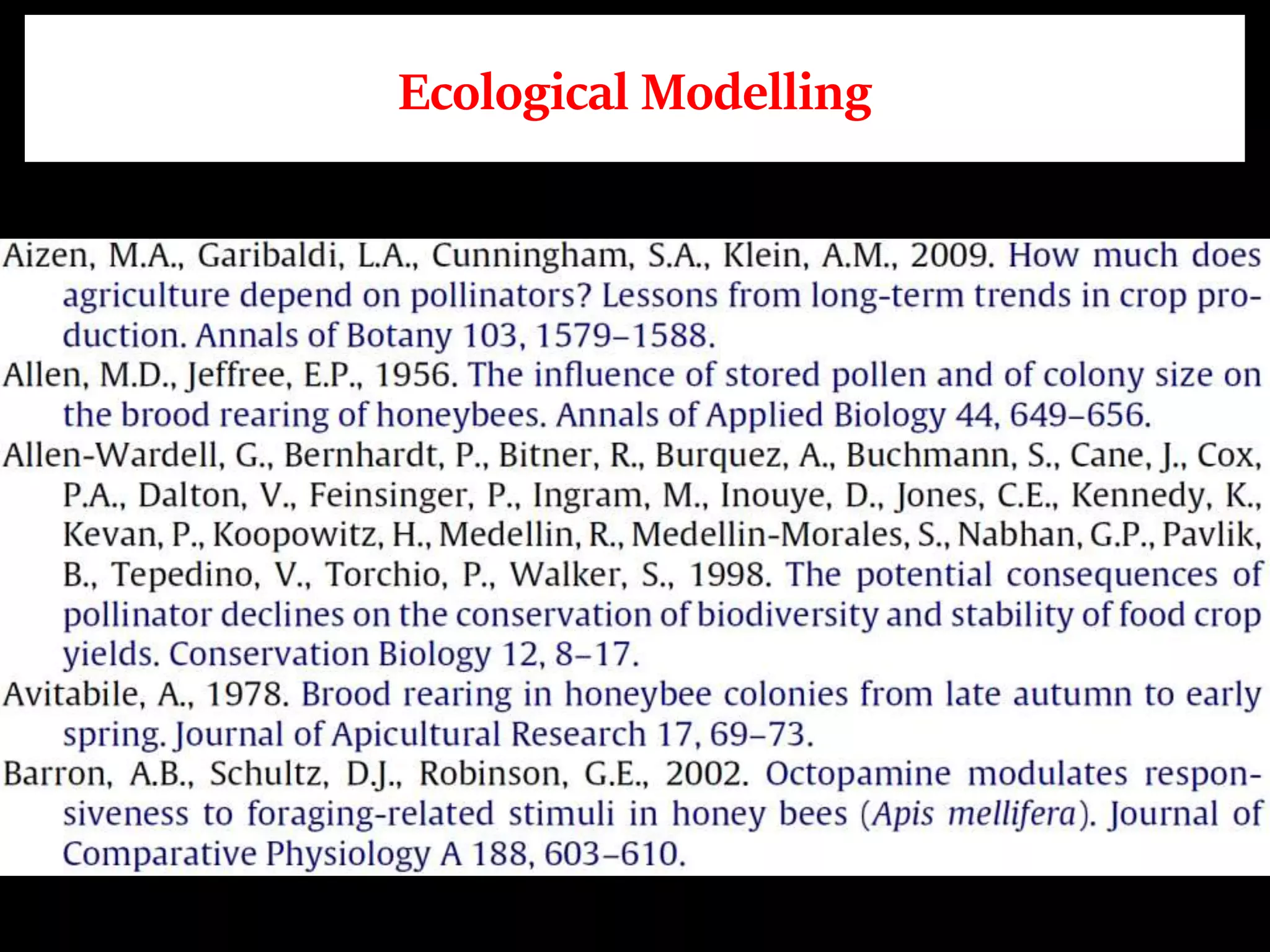 Ecological Modelling
 