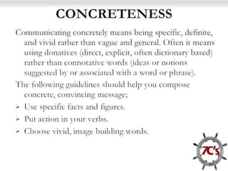 7c's of communication | PPTX