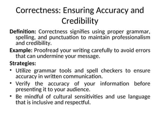 7c of Communication IN BUSINESS COMMUNICATION | PPT