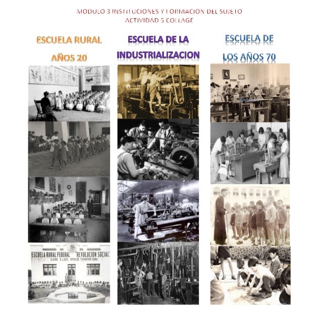 7 collage “institucionalización de la educación en méxico”