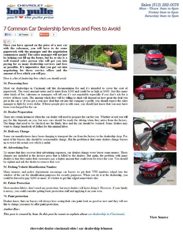 7 common car dealership services and fees to avoid