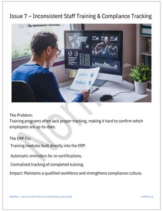 7 Common Food Safety Issues Resolved By ERP Technology | PDF