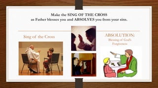 Make the SING OF THE CROSS
as Father blesses you and ABSOLVES you from your sins.
Sing of the Cross ABSOLUTION:
Blessing of God’s
Forgiveness
 