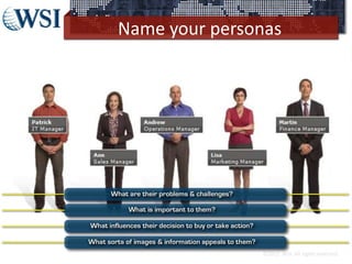 Name your personas
©2013 WSI. All rights reserved.
 