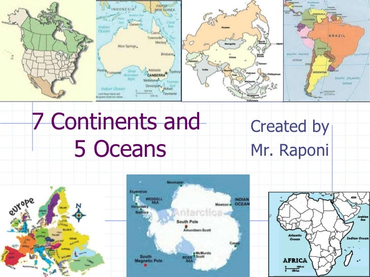 World Map Showing 7 Continents And 5 Oceans