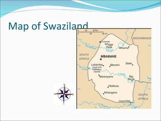Map of Swaziland 
