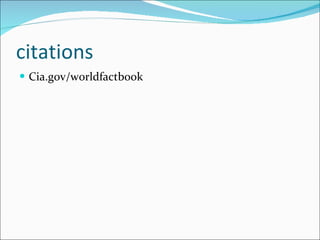 citations Cia.gov/worldfactbook 
