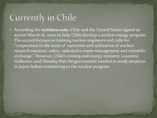 Geographical FeaturesChile has low coastal mountains, a fertile central valley and the rugged Andes in east.Elevation Degrees:              lowest point: Pacific ocean 0 m highest point: Nevado Ojos del Salado 6,880 mSpecial Points of Interest:  In Chile you can ski in the Andes, troll the beaches or trek the glaciers. In Chile you can visit Easter Island, where you can see over a hundred estimated stone figures running along the island.ChileVacation TourEaster Island