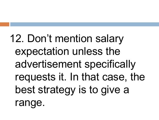 How To Mention Salary In Cover Letter