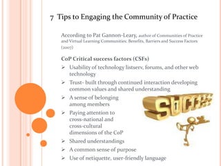 Study the results from the CoP skills evaluations conducted 