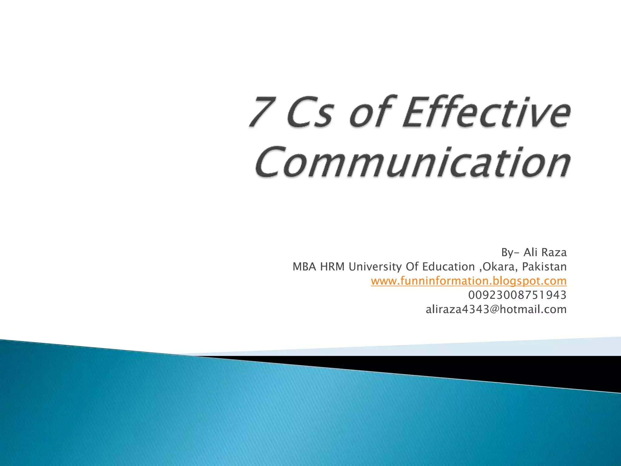 7c's of effective business communication #mba #communication | PPT