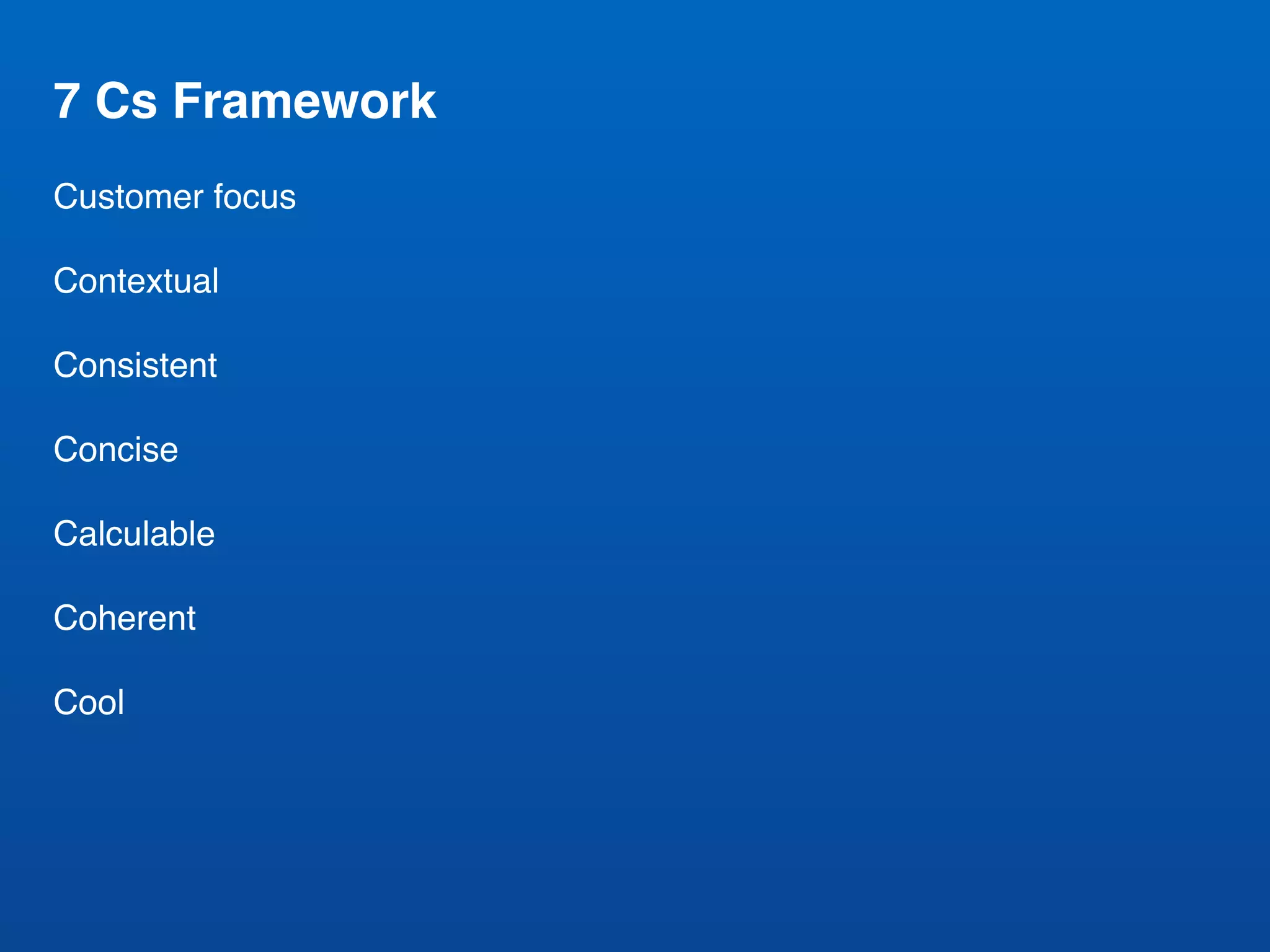 7 C framework for a successful digital product | PPT
