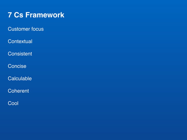 7 C framework for a successful digital product | PPT