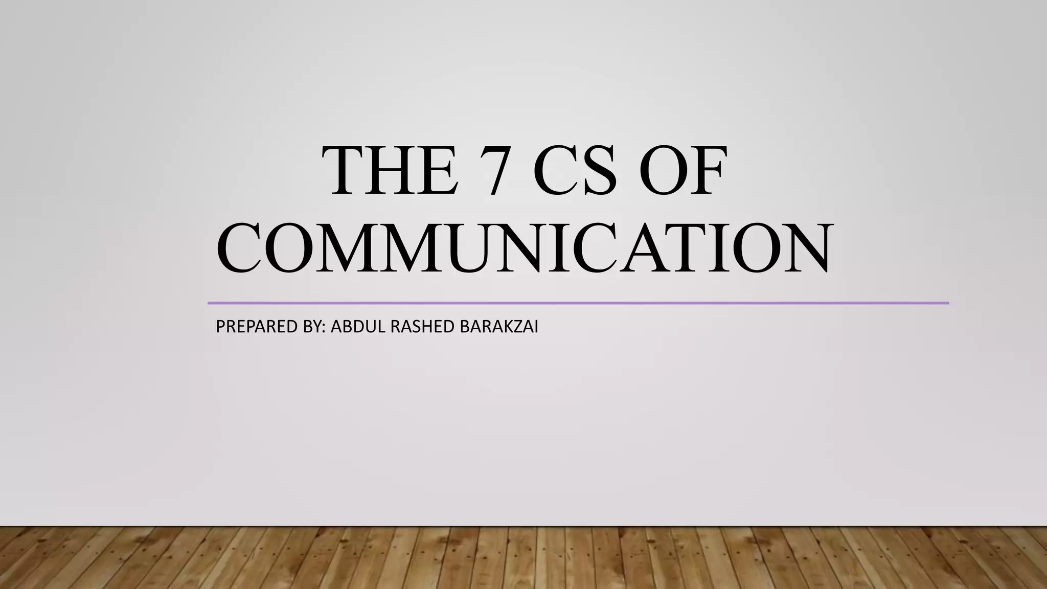 7 Cs of Communication | PPT