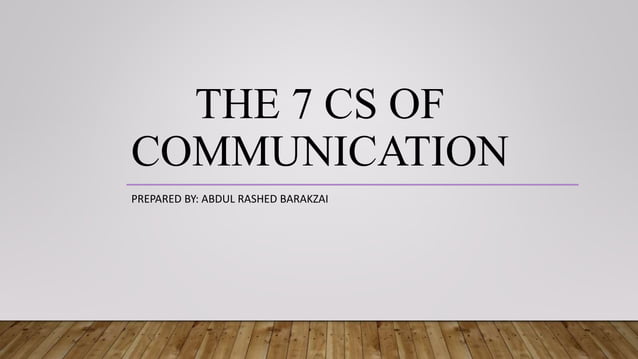 7 Cs of Communication | PPT