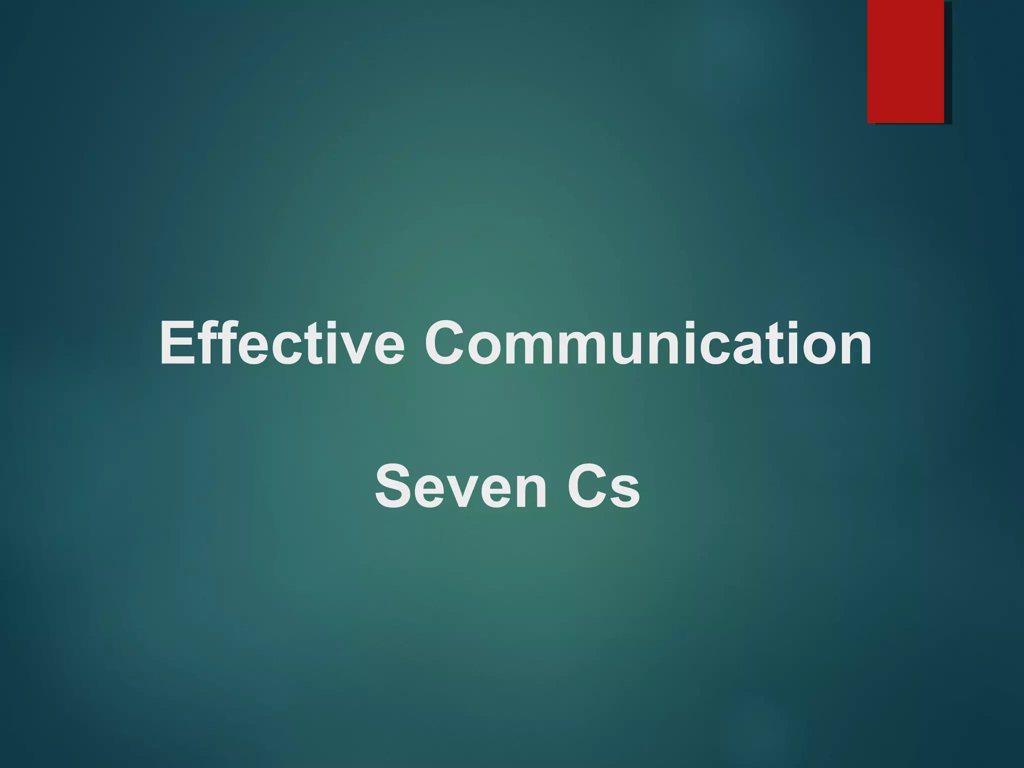 7 c's | PPT