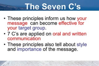 Functional English 29. 7C's of Communication. Code 0079 | PPT