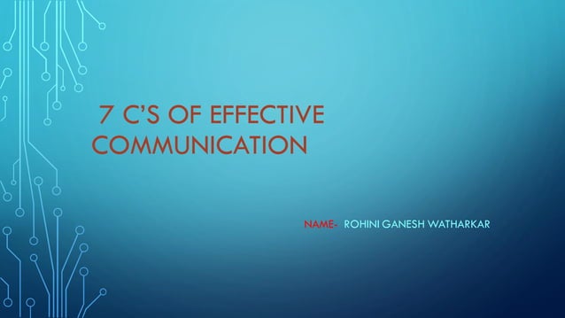 7c's effective communication | PDF
