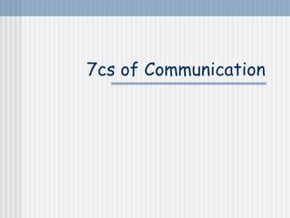 7cs of Communication 