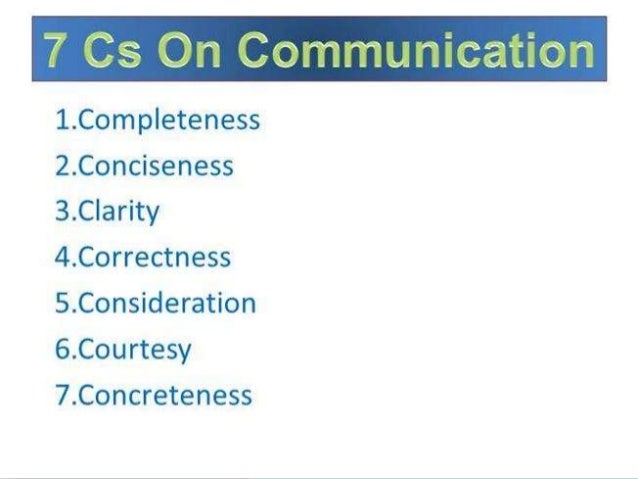 7cs of communication