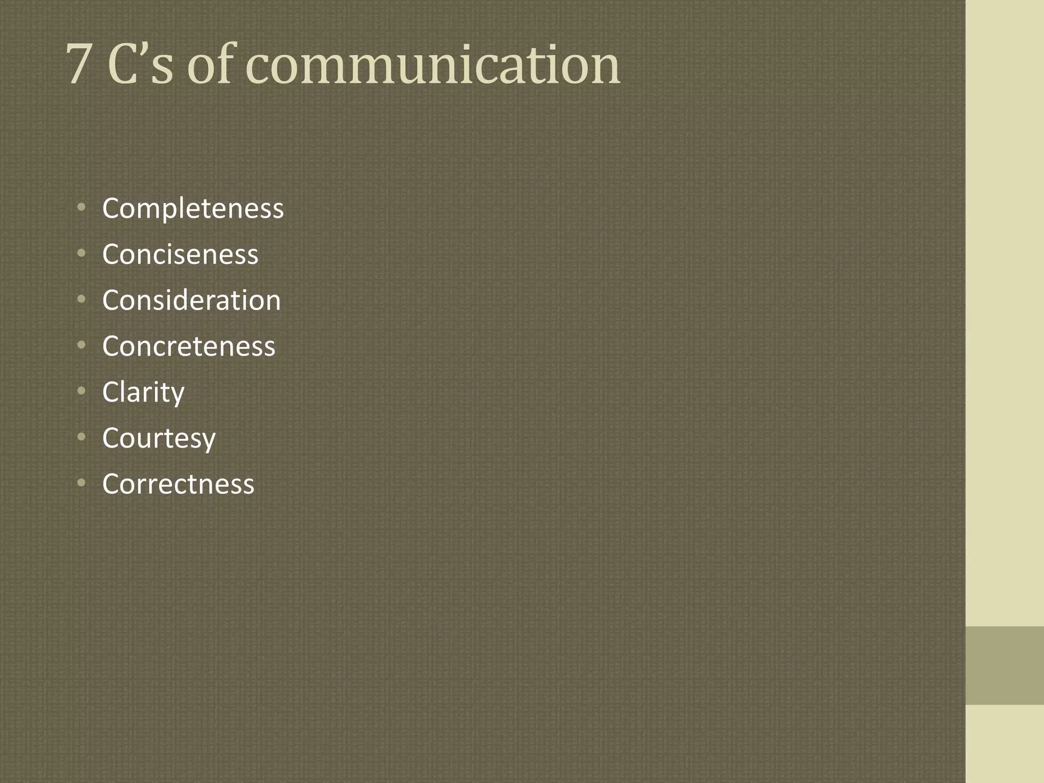 7 cs of communication | PPTX | Freelance Writing | Content Production