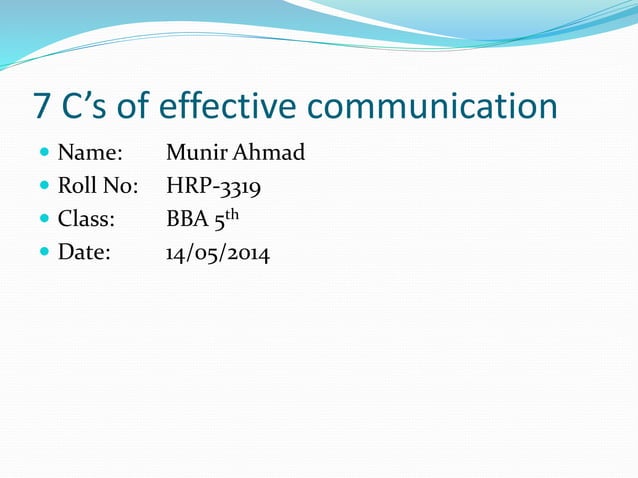 7 c's of effective communication | PPTX