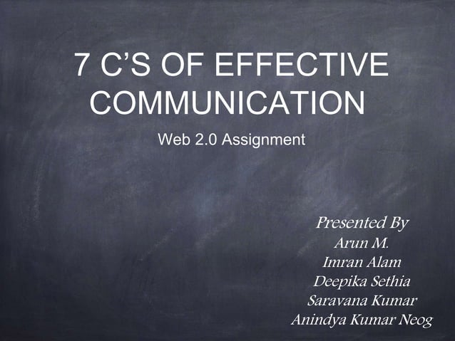 7 c's of effective communication | PPTX