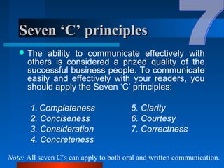 7 c's principles_of_communication | PPT
