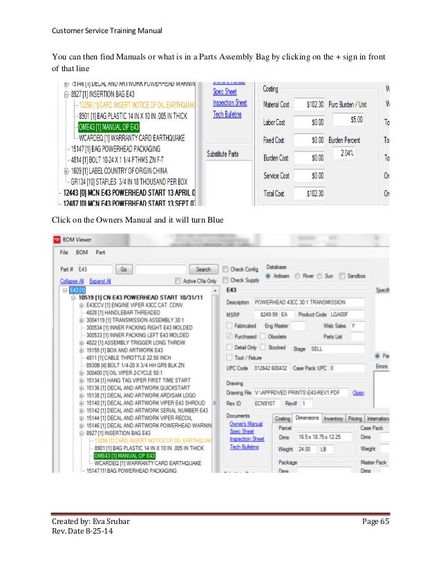MA00509 Customer Service Training Manual