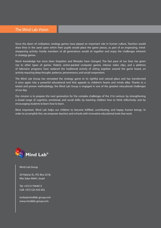 Mind Lab for Schools - English 2016 | PDF
