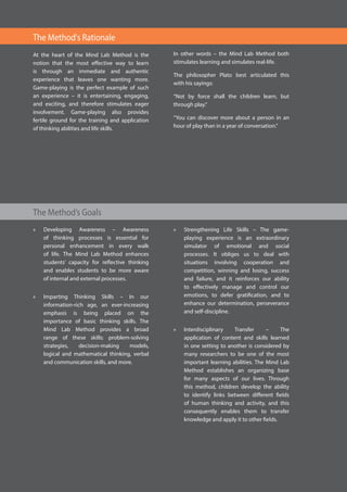 Mind Lab for Schools - English 2016 | PDF
