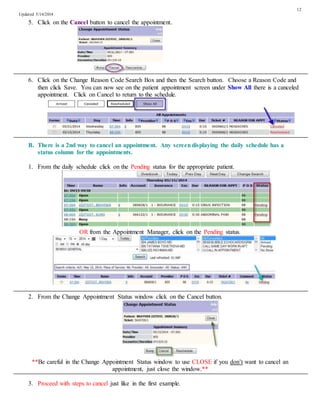 Centricity & Allscripts Trainin Manual Updated | DOCX