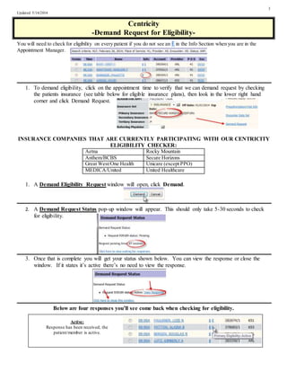 Centricity & Allscripts Trainin Manual Updated | DOCX