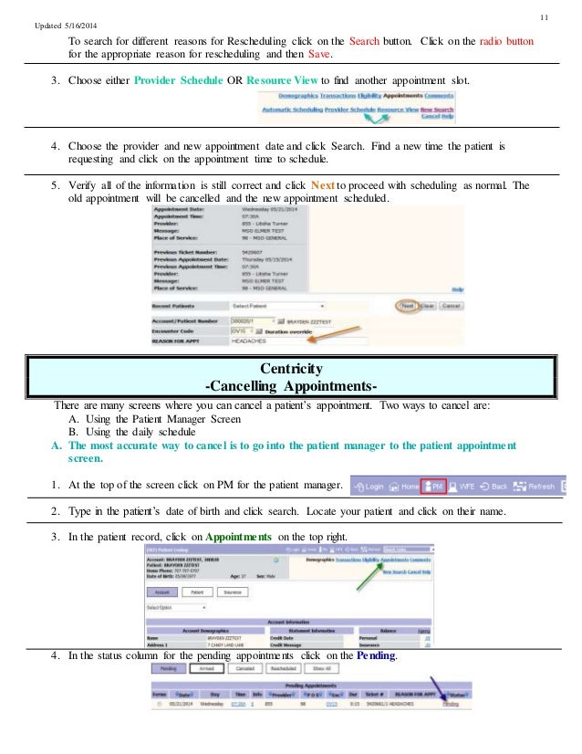 Centricity & Allscripts Trainin Manual Updated