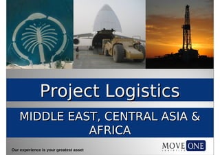 Our experience is your greatest asset
MIDDLE EAST, CENTRAL ASIA &MIDDLE EAST, CENTRAL ASIA &
AFRICAAFRICA
Project LogisticsProject Logistics
 