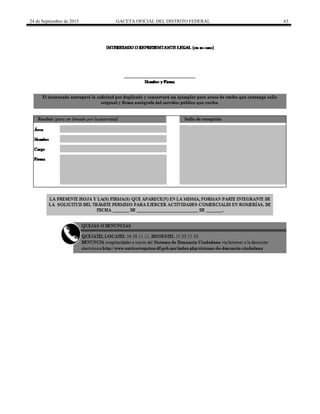 24 de Septiembre de 2015 GACETA OFICIAL DEL DISTRITO FEDERAL 63
 