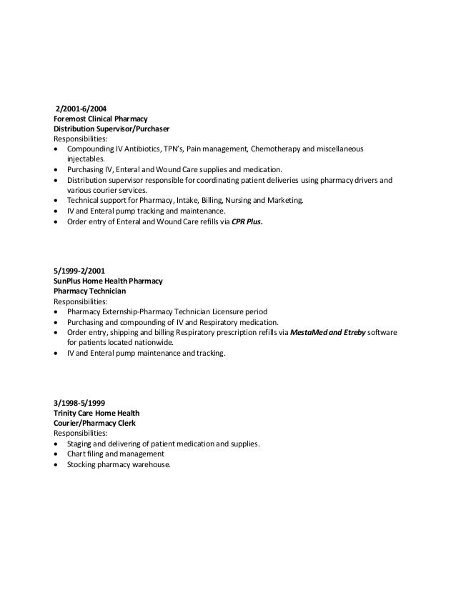pharmacy clerk job description