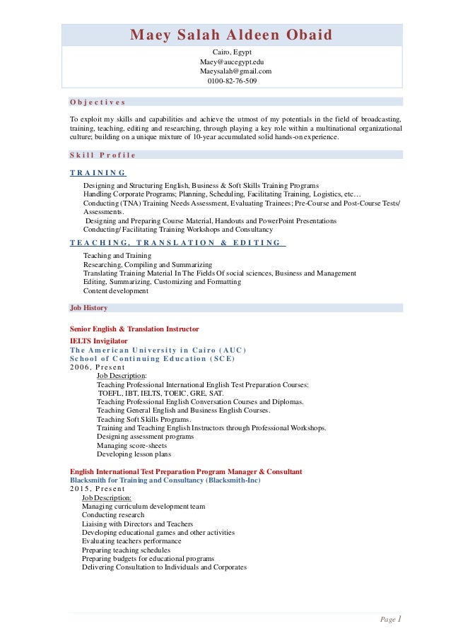 page 1 o b j e c t i v e s to exploit my skills and capabilities and achieve the utmost of my - Business English Resume Sample page 1 o b j e c t i v e s to exploit my skills and capabilities and achieve the utmost of my - Business English Resume Sample