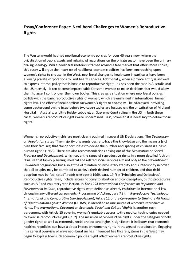 women right essay
