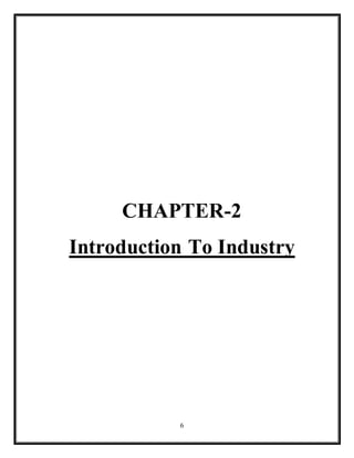 6
CHAPTER-2
Introduction To Industry
 
