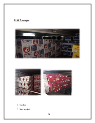 24
Cold Storages
1. Mumbai.
2. Navi Mumbai.
 