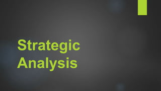 Strategic
Analysis
 
