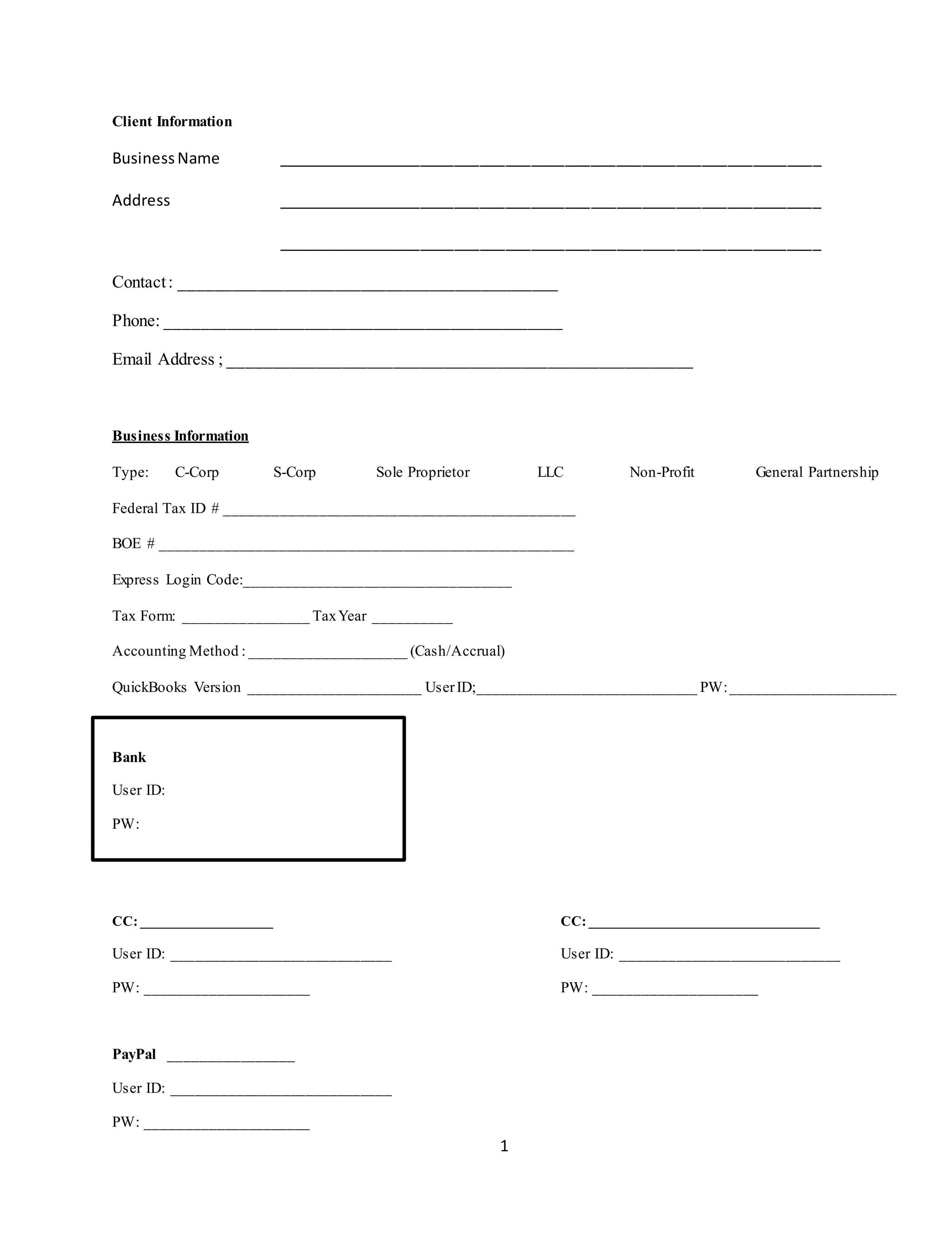 Client Intake Form 2015 with outline | PDF