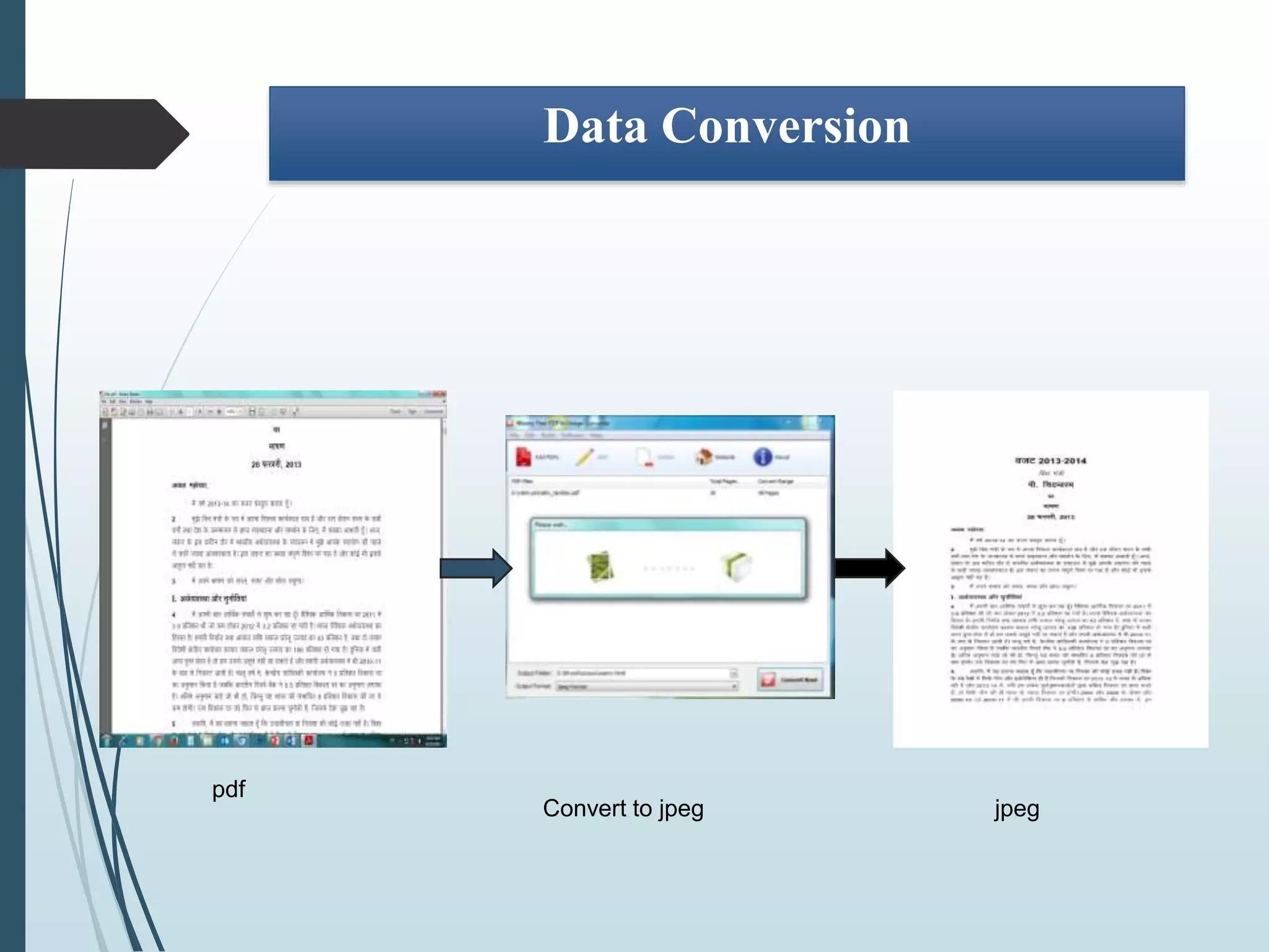 Data Conversion
pdf
Convert to jpeg jpeg
 