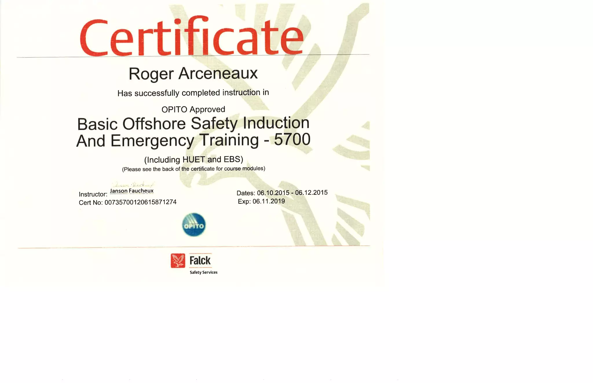 Bosiet Certificate 001 PPT Bosiet Certificate 001 PPT