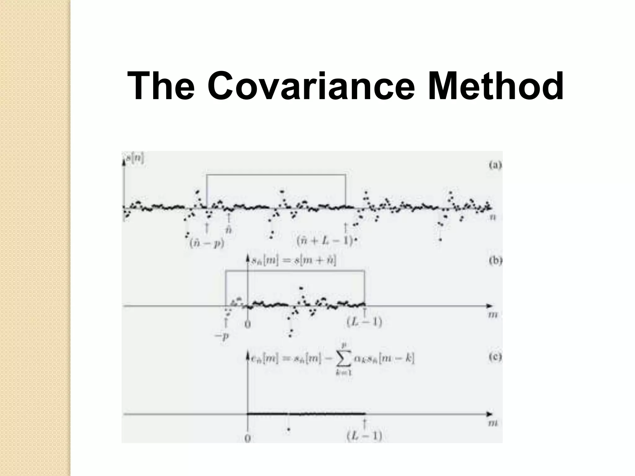 The Covariance Method
 