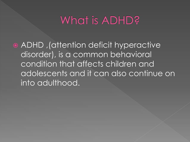 ADHD Powerpoint | PPT