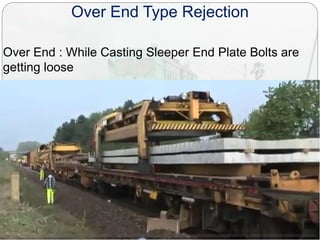 Over End Type Rejection
Over End : While Casting Sleeper End Plate Bolts are
getting loose
 